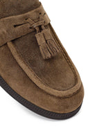 Male Tan Tasselled Suede Casual Loafer | Derimod