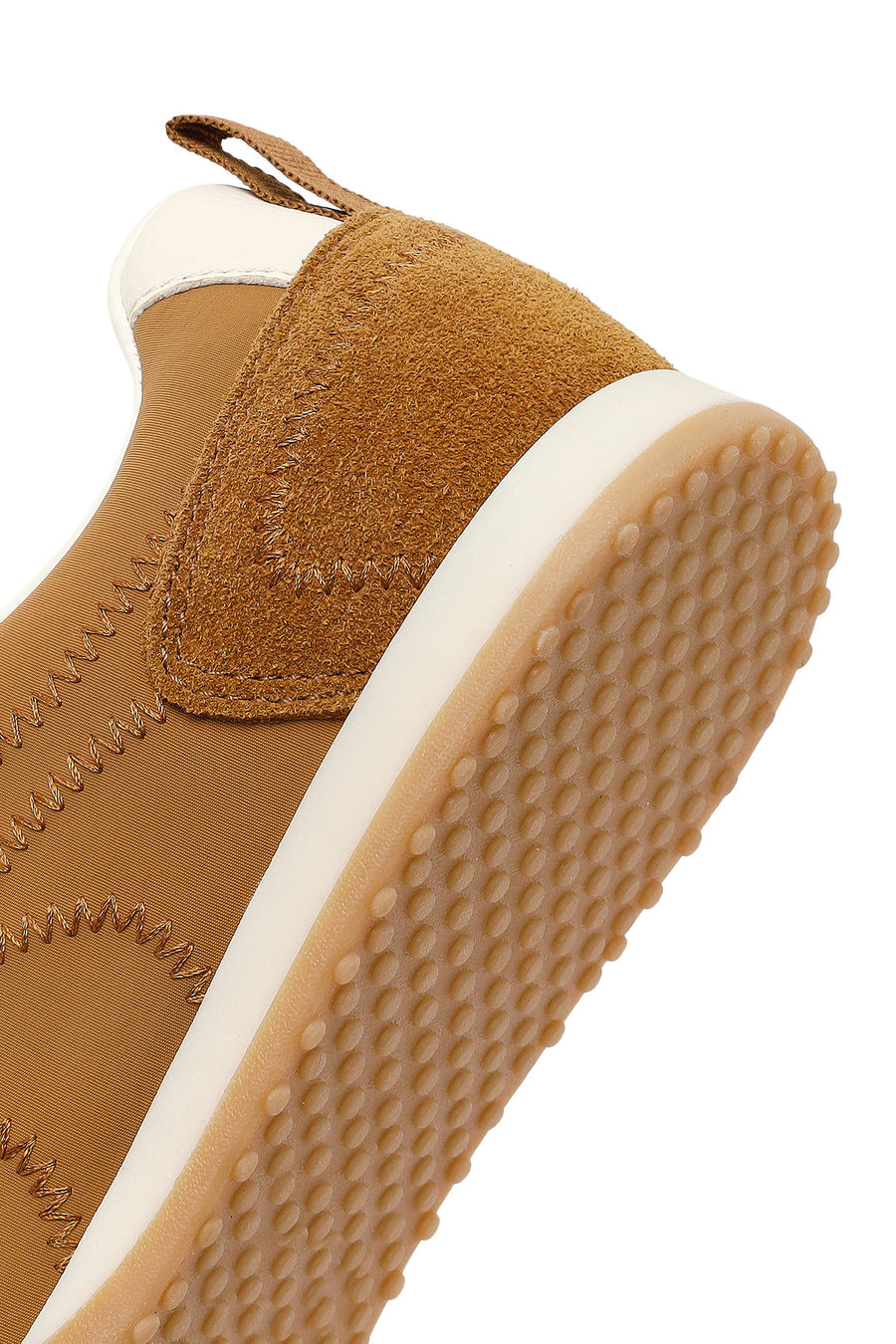 Women's Tan Lace-up Leather Sneaker
