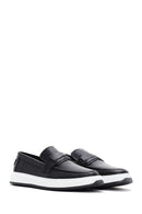 Men's Black Leather Loafer | Derimod