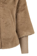 Ampezzo Woman Beige Short Teddy Coats | Derimod