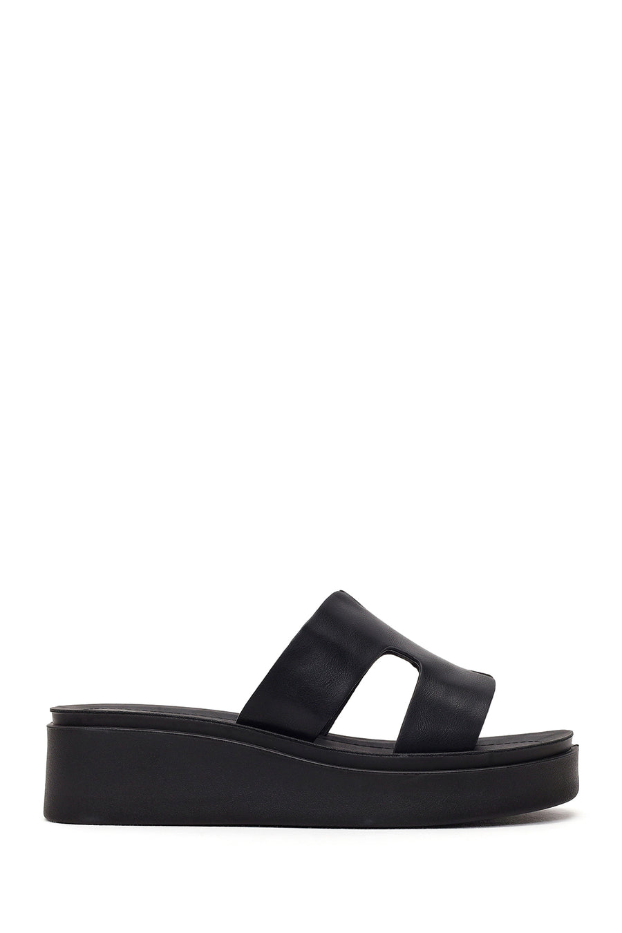 Women's Black Thick Soled Slippers 26SFE462918 | Derimod