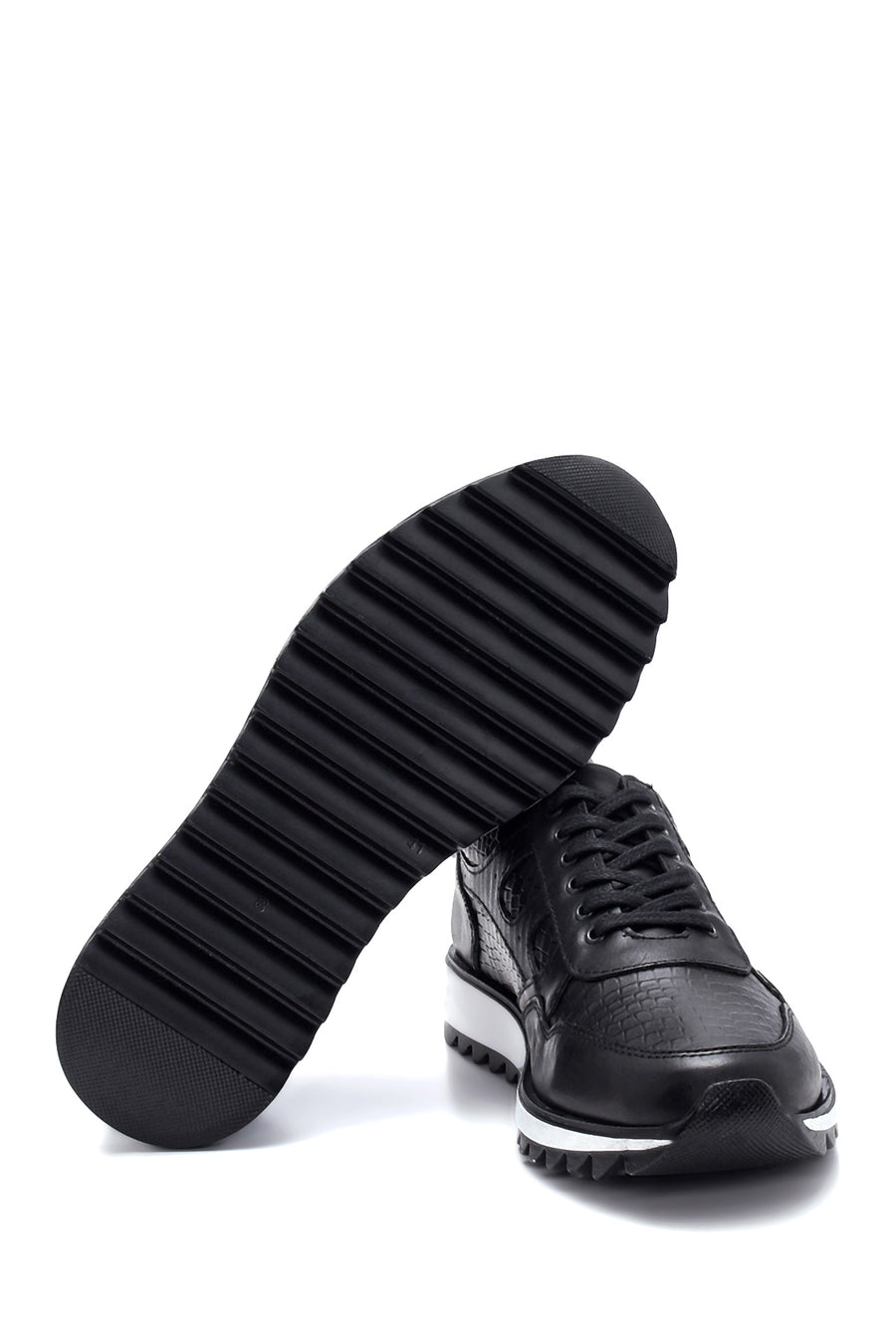 Erkek Deri Desenli Sneaker