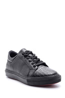 Men's Crocodile Detailed Leather Sneaker | Derimod