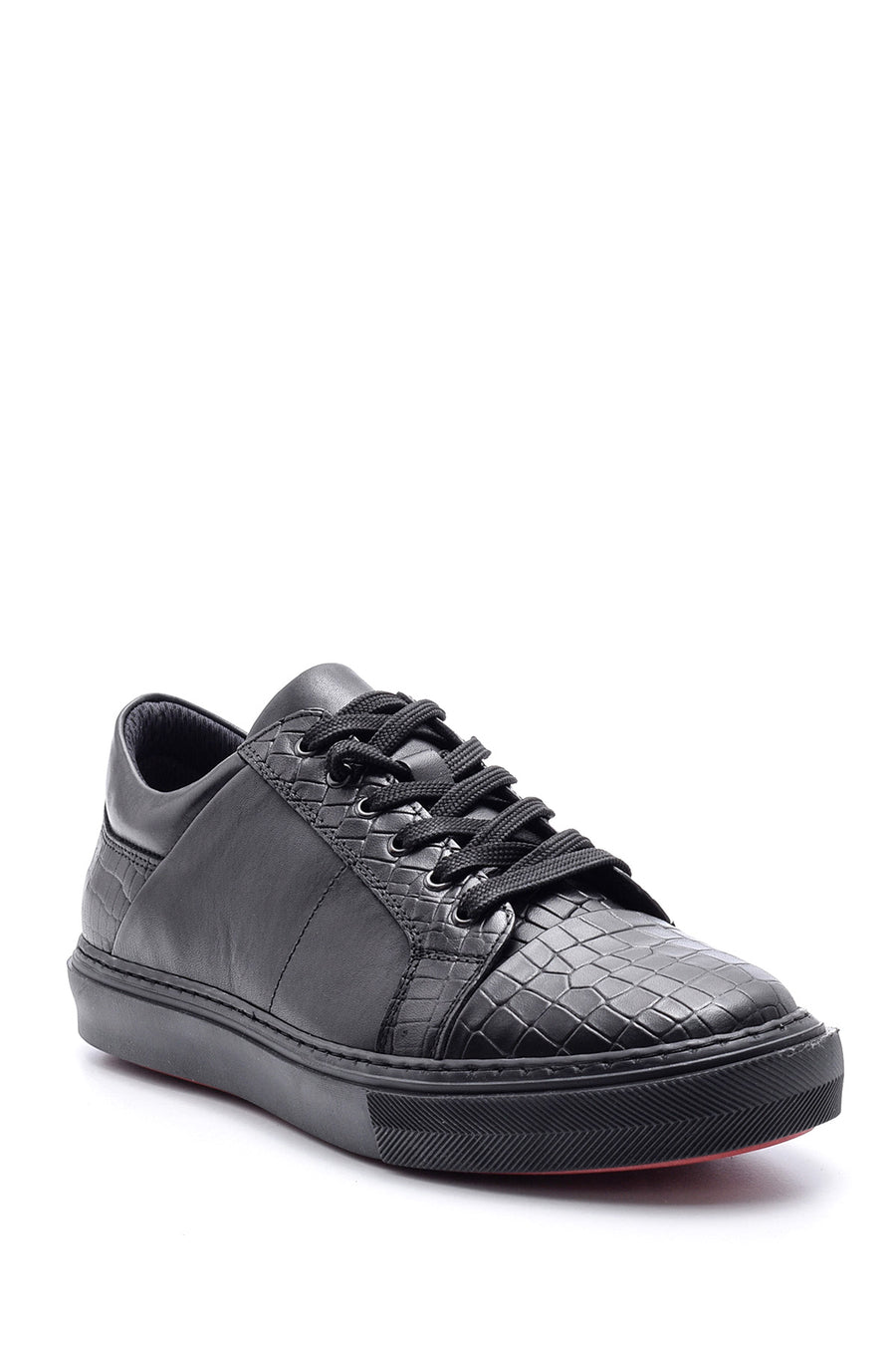Men's Crocodile Detailed Leather Sneaker