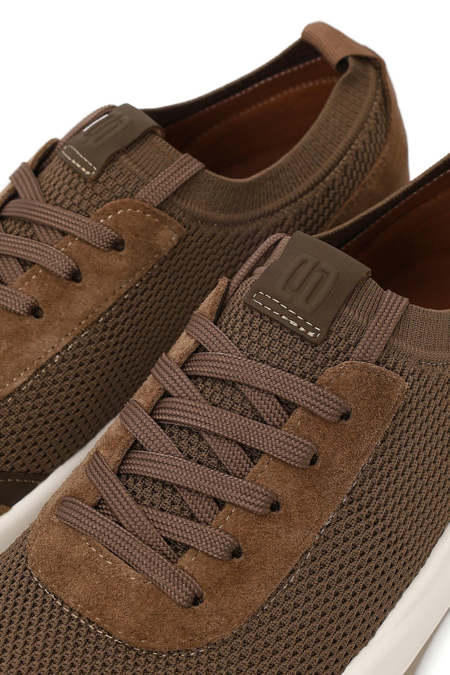 Derimod Zero Erkek Kahverengi Bağcıklı Kalın Tabanlı Kumaş Sneaker