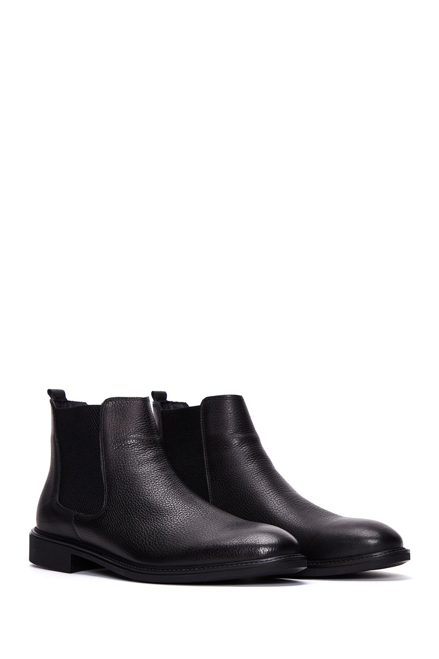 Men's Black Leather Chelsea Boots
