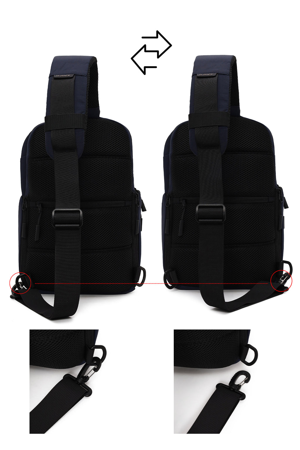 Unisex Lacivert Kumaş Sırt Çantası