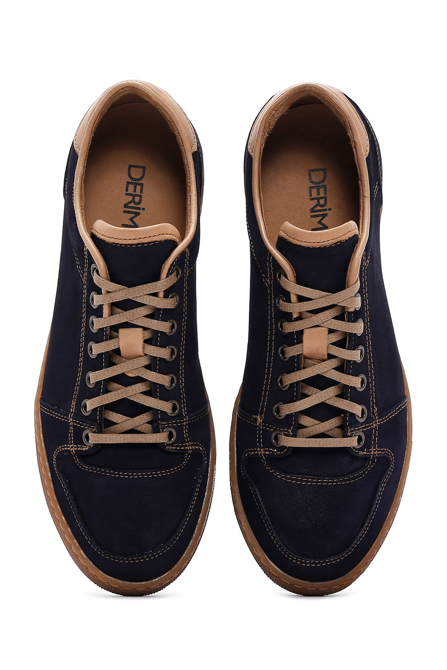 Men's Navy Blue Nubuck Leather Sneaker