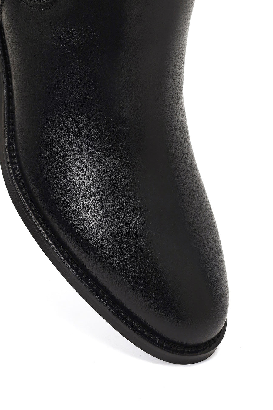 Woman Black Leather Chelsea Boots