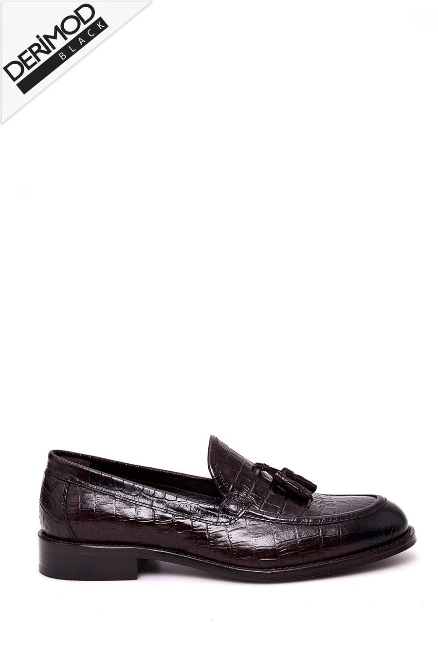 Men's Crocodile Patterned Leather Shoes 19SFD3220E3 | Derimod