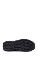 Men's Black Lace-Up Thick Sole Leather Sneakers | Derimod