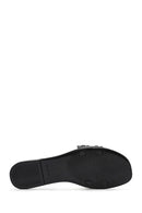 Women's Black Stone Jelly Slippers | Derimod