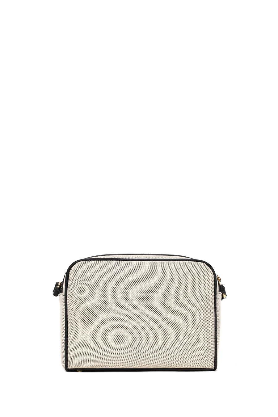 Woman Cream Long-Strap Printed Crossbody Bag