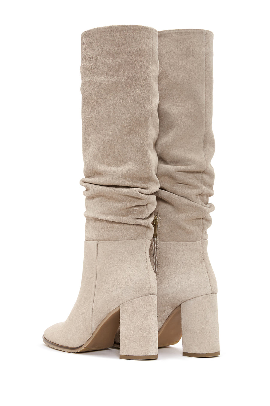 Women's Suede Leather Heeled Boots