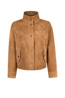 Sandiego Woman Camel Oversize Suede Jacket | Derimod