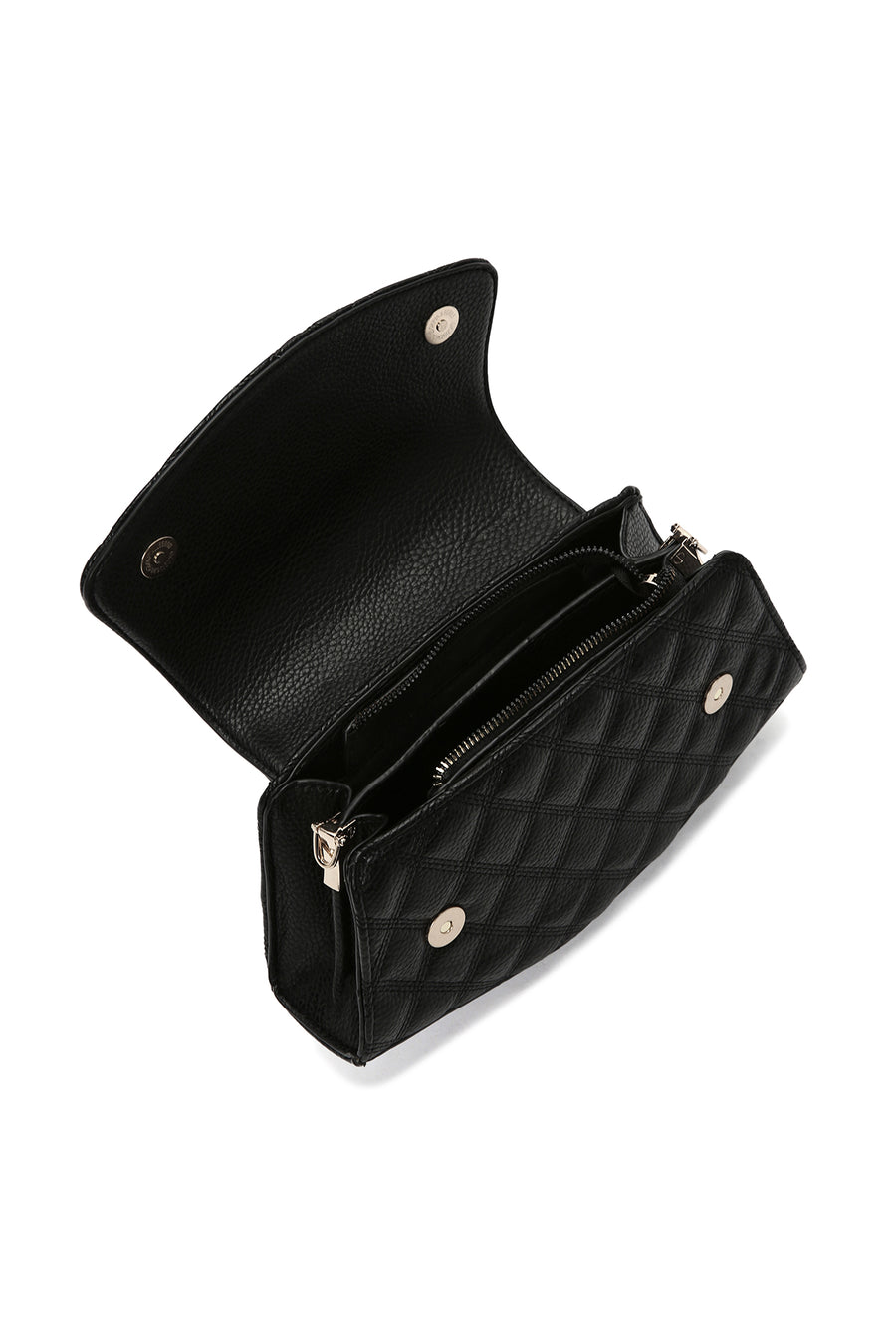 Women's Black Long Chain Strap Quilted Mini Shoulder Bag
