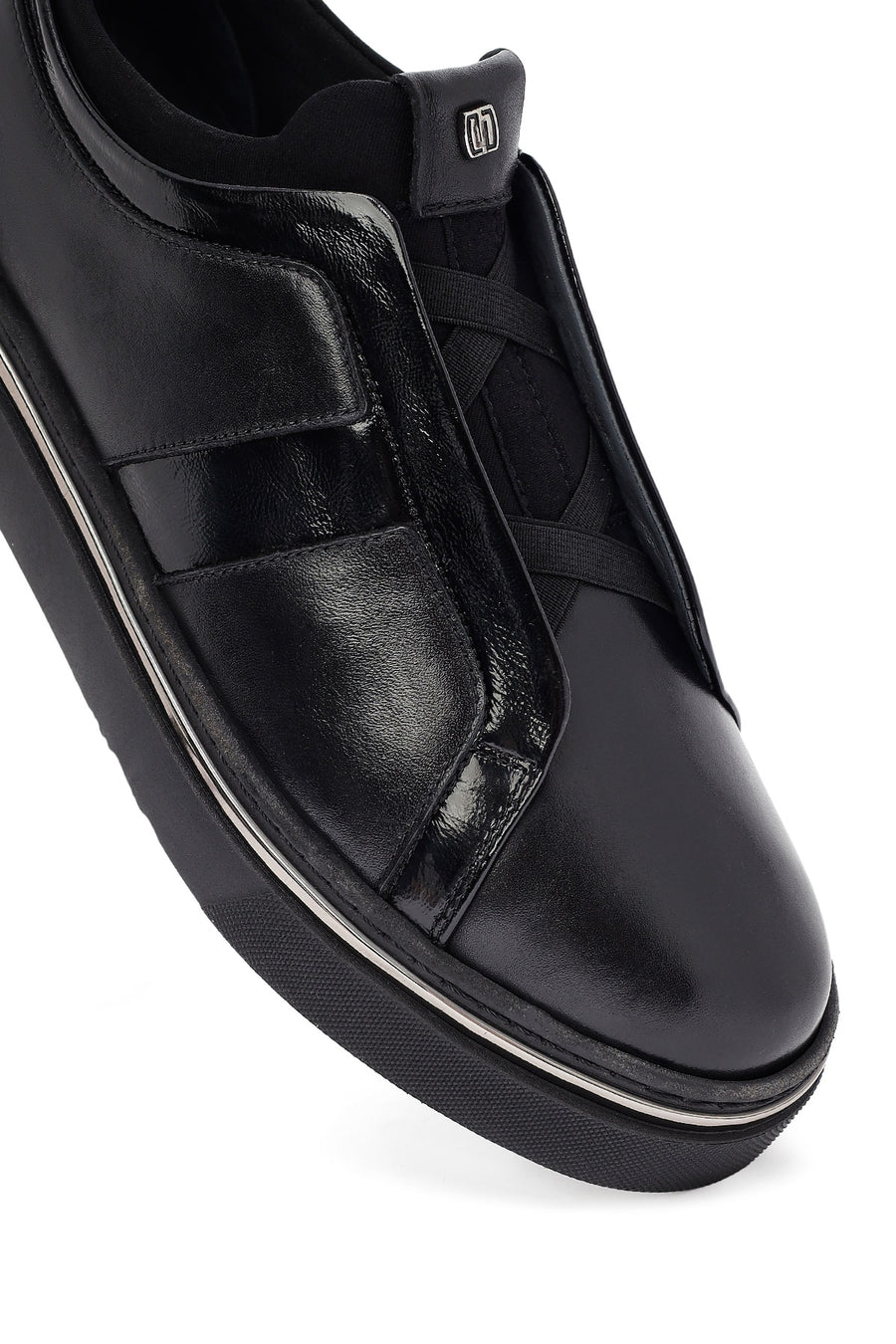 Male Black Leather Sneakers