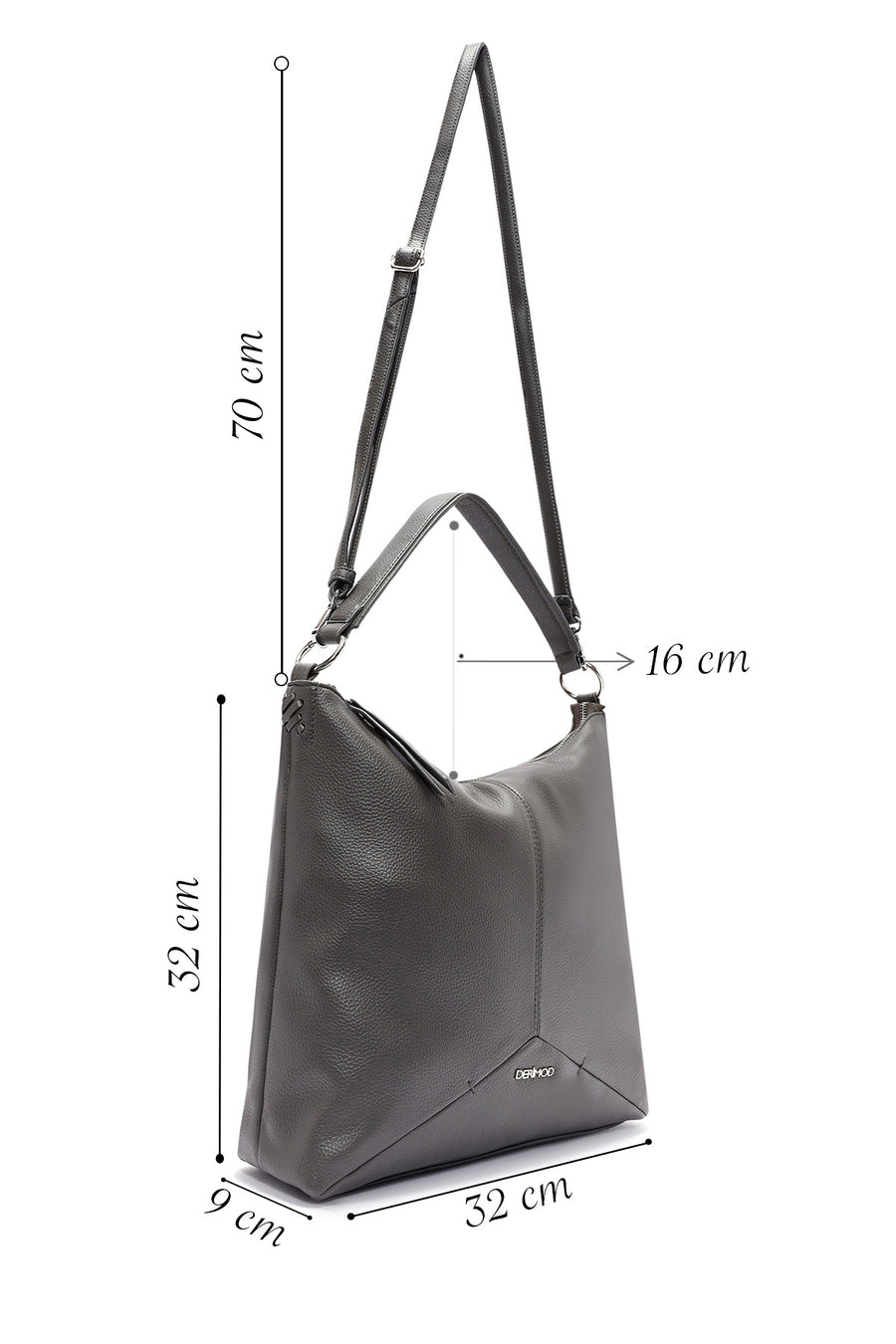 Women's Gray Long Strap Shoulder Bag