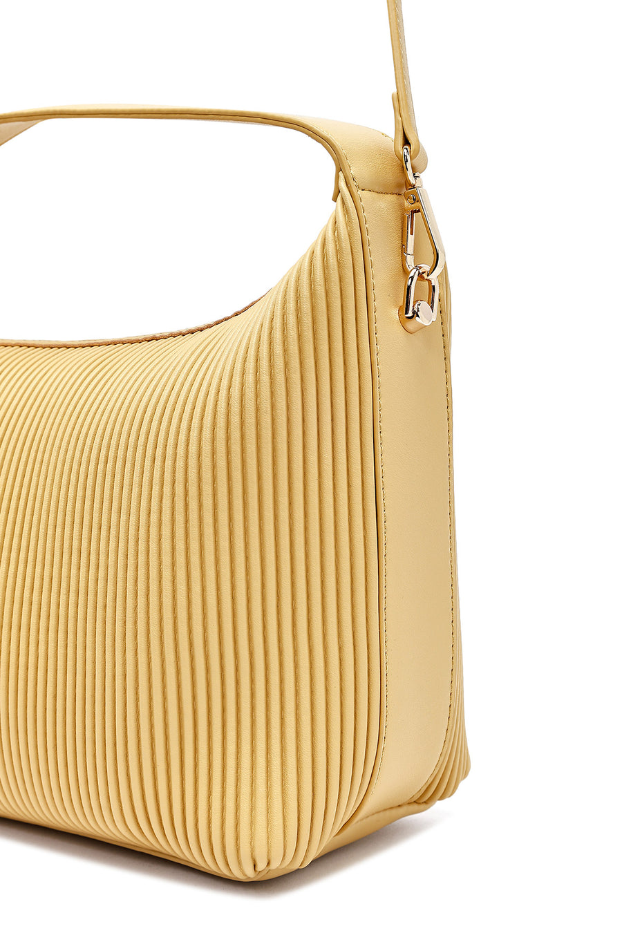 Women's Yellow Long Strap Accessory Detailed Printed Handbag