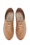 Women's Beige Leather Comfort Shoes | Derimod