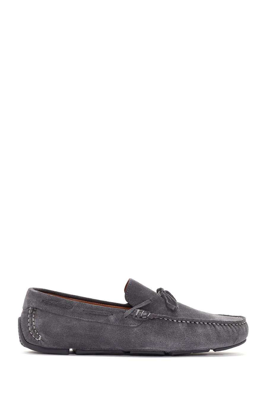 Men's Gray Suede Leather Loafer 24SFD630610 | Derimod