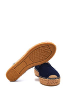 Women's Navy Blue Straw Sole Espadrille | Derimod
