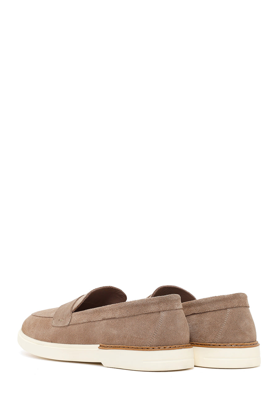 Men's Beige Suede Leather Casual Loafer