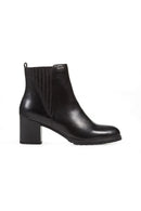 Geox Women's Black New Lise Abx Leather Heeled Boots | Derimod