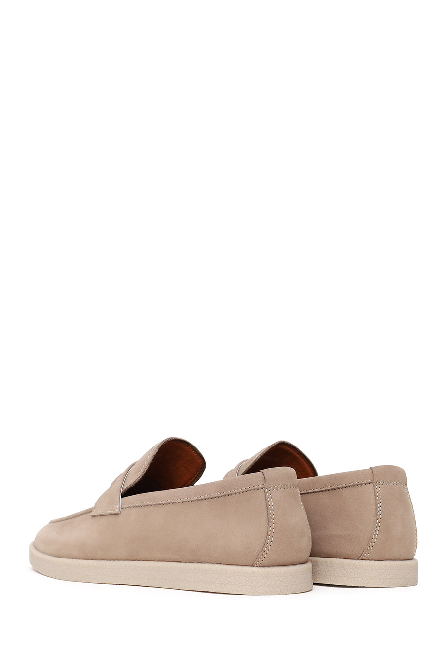 Male Beige Nubuck Leather Loafer