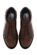 Men's Brown Lace-Up Leather Sneakers | Derimod