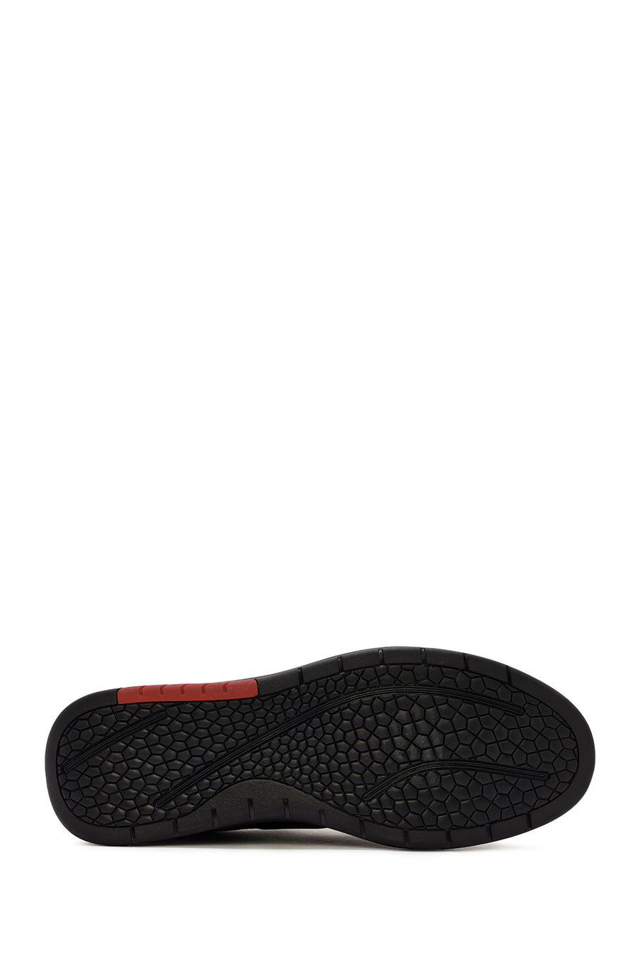 Men's Black Lace-up Leather Sneaker