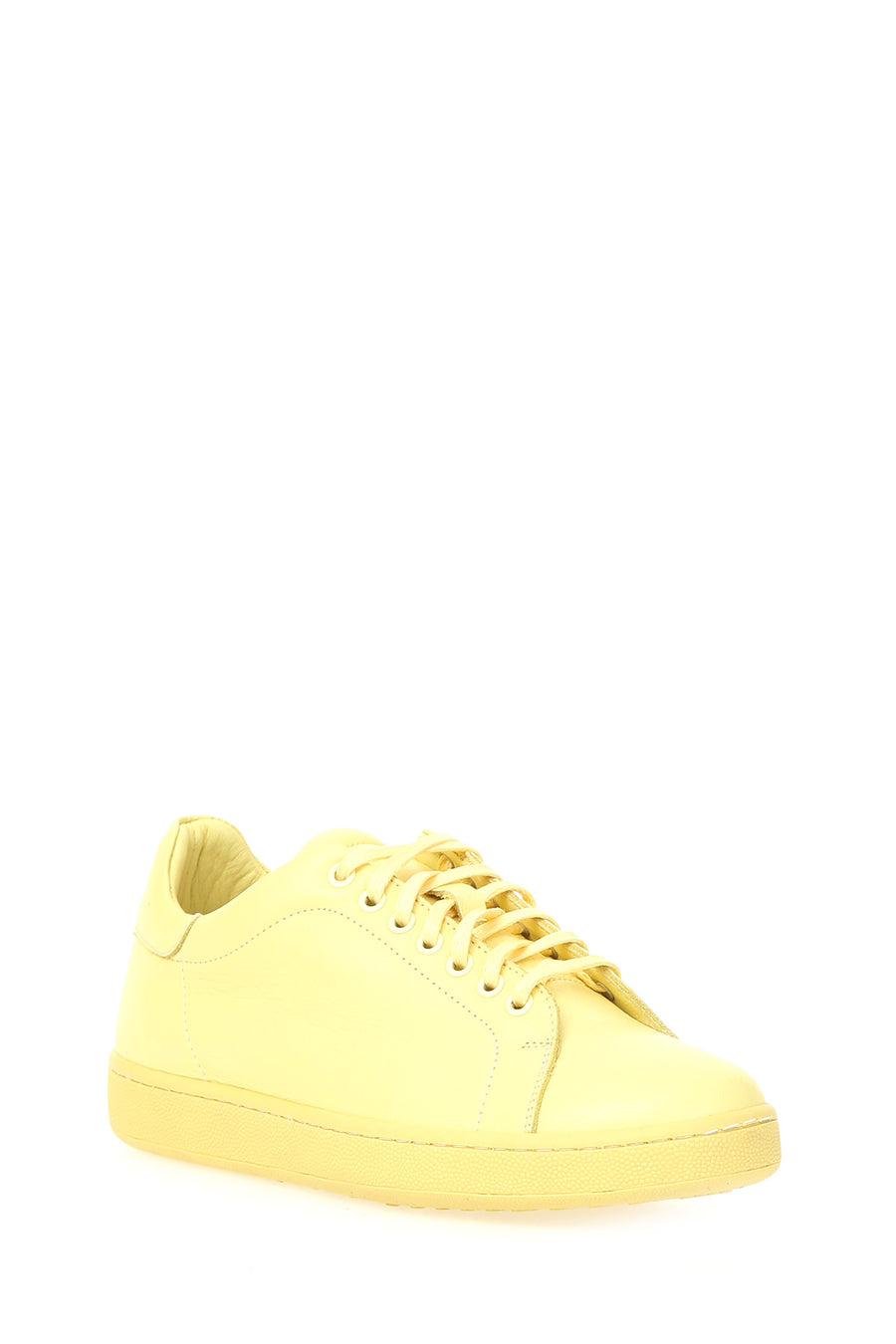 Sarı Kadın Deri Sneaker