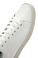 Men's White Lace-up Leather Sneaker | Derimod
