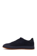 Male Navy Lace-up Nubuck Leather Sneaker | Derimod
