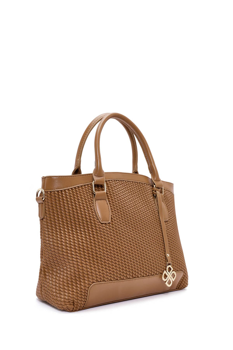 Women's Brown Long Strap Printed Handbag