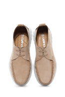 Men's Beige Nubuck Leather Casual Shoes | Derimod