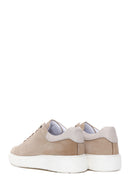 Men's Beige Suede Leather Sneaker | Derimod