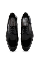 Men's Black Laced Patent Leather Classic Shoes | Derimod