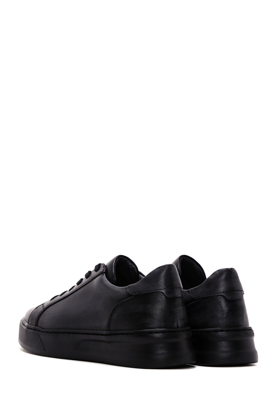 Men's Black Leather Sneaker