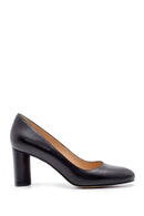 Women's Leather Thick Heeled Shoes | Derimod