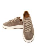 Male Beige Lace-Up Thick-Soled Suede Leather Sneaker | Derimod