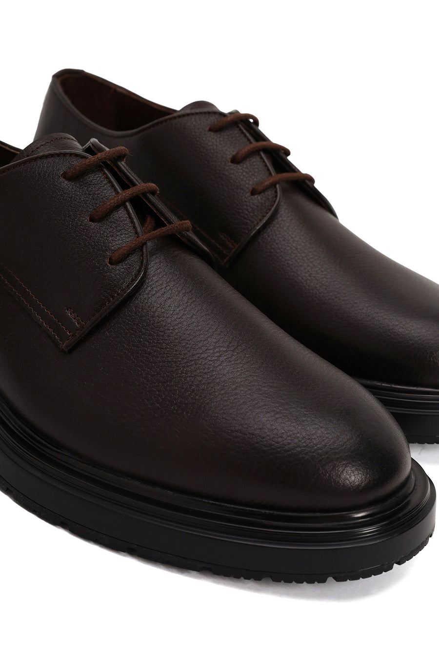 Male Brown Lace-up Leather Casual Shoes
