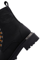 Harley Davidson Women's Black Printed Leather Rebel Boots | Derimod