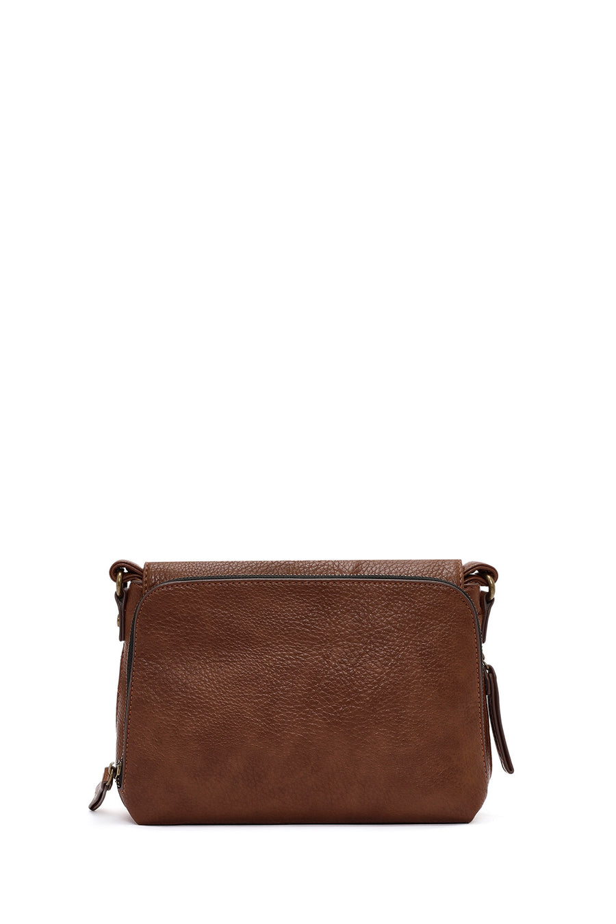 Woman Tan Casual Crossbody Bag