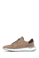 Erkek Vizon Süet Deri Sneaker | Derimod