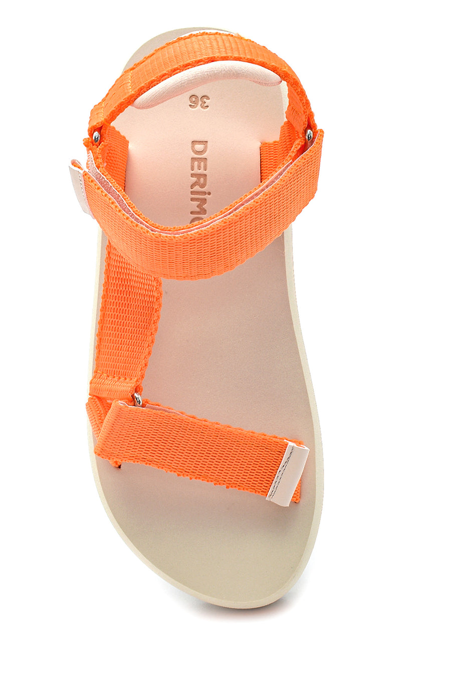Women's Orange Flat Sandals