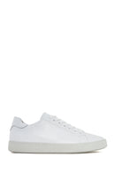 Men's White Lace-up Leather Sneaker | Derimod