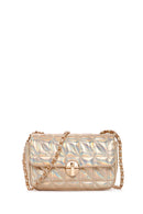 Women's Gold Long Strap Quilted Crossbody Bag | Derimod