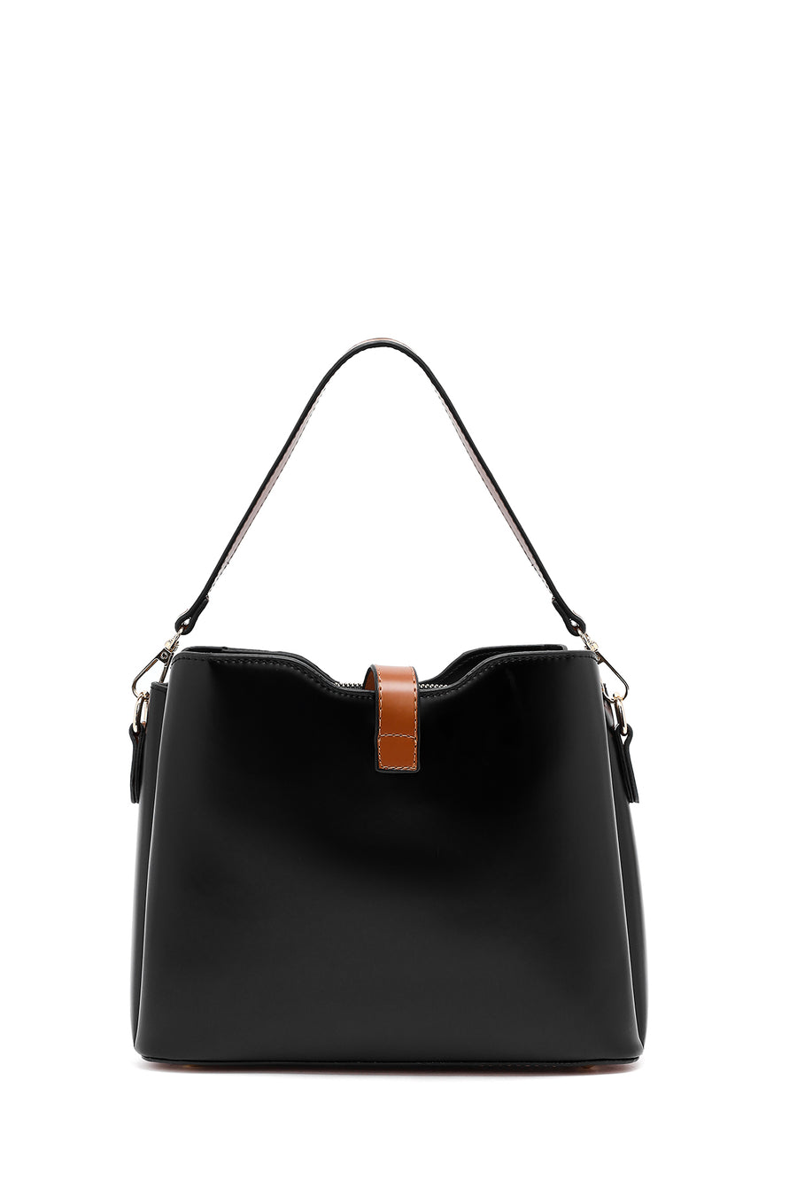 Women's Black Long Strap Classic Handbag