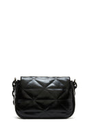 Women's Black Long Strap Quilted Crossbody Bag | Derimod